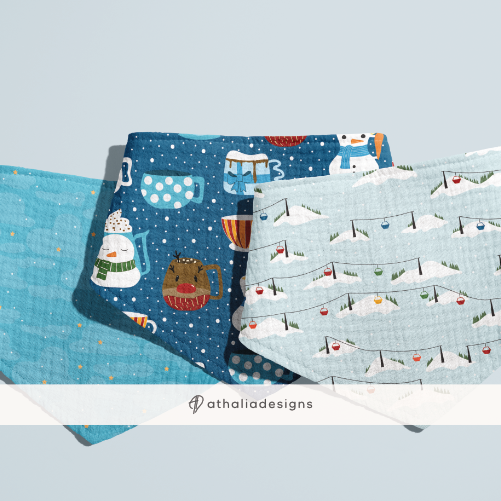 Winter Theme Baby Bib
