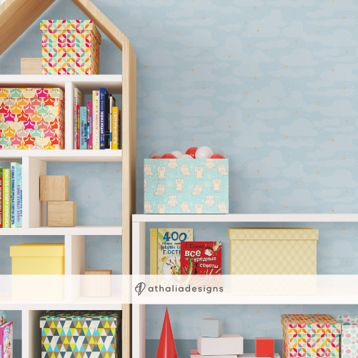 Kids Room Blue Wallpaper