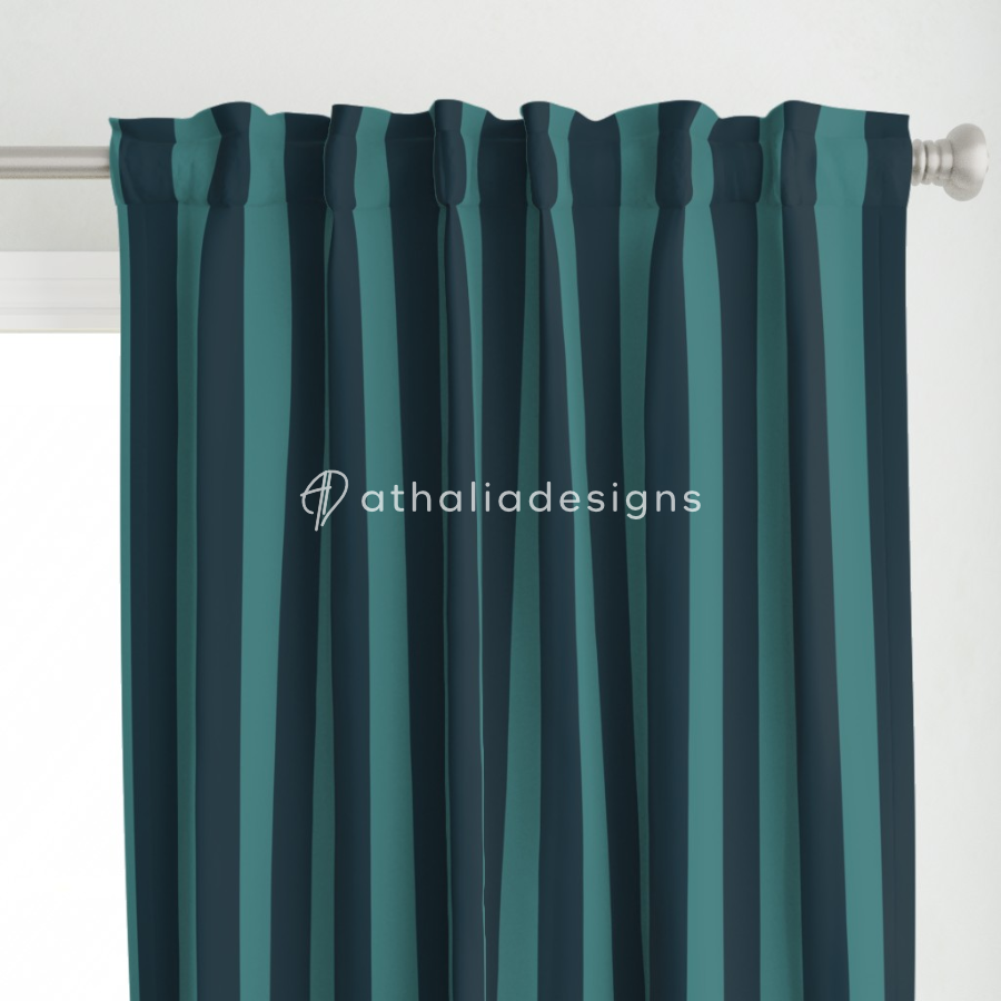 Big Bold 2 inches Stripes in Dark Navy Blue Aesthetic