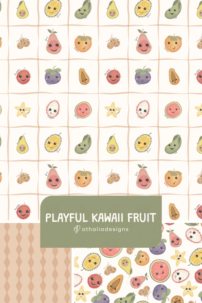 Playful Kawaii Fruit Face Collection