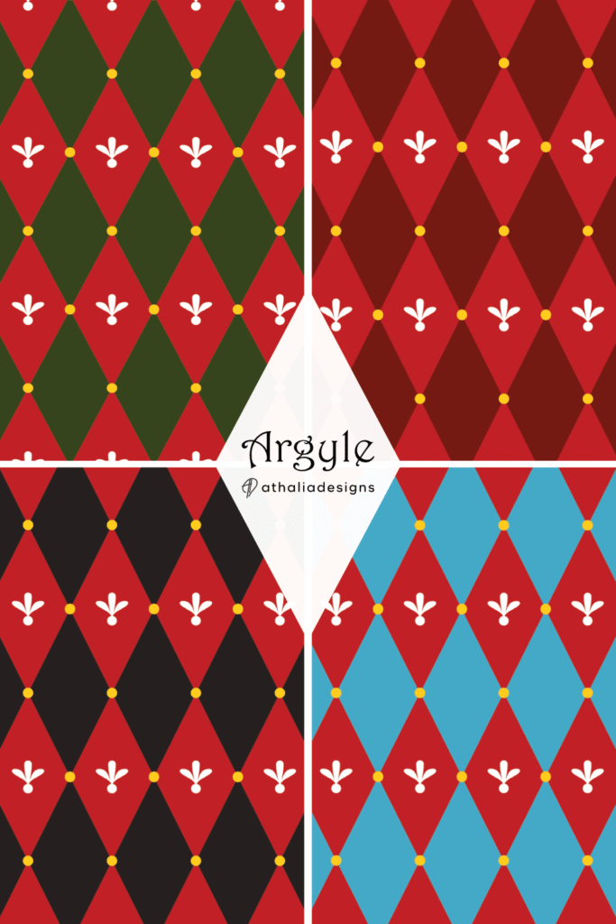 Red Argyle Design Collection
