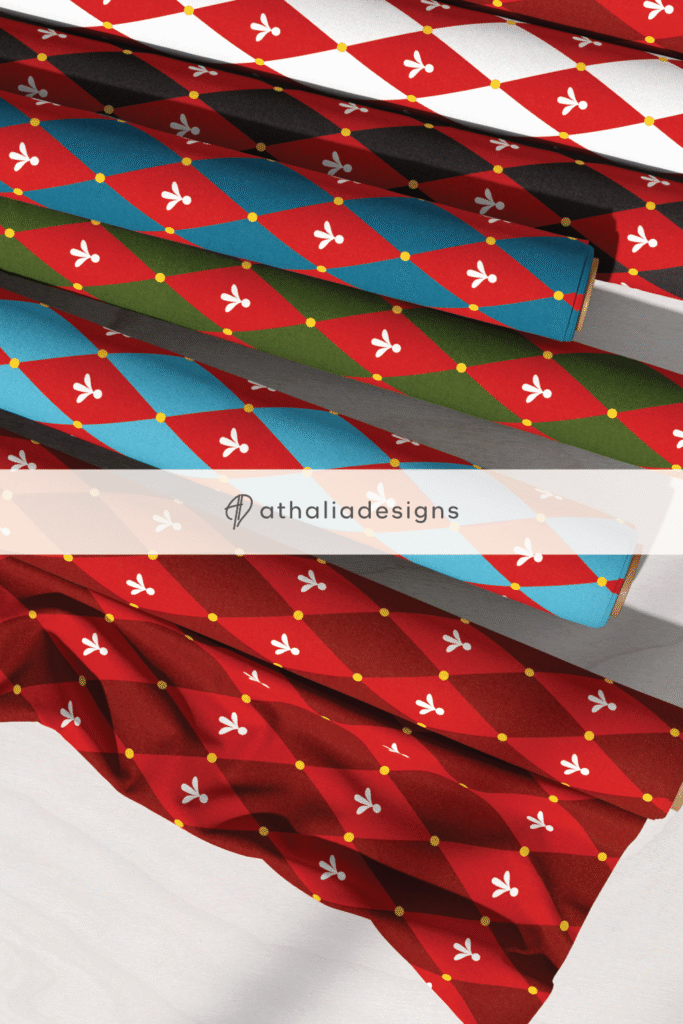 Red Argyle Design Collection