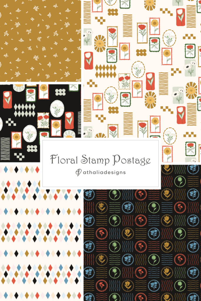 Floral Stamp Design Collection