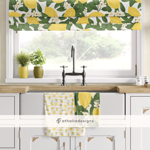 French Country Lemon Design Fabric Collection